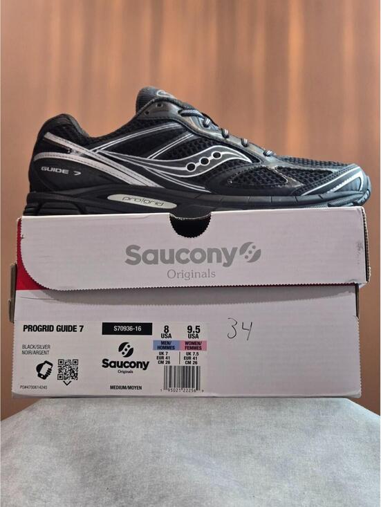 Saucony Progrid Guide 7 - Black Silver (S70936-16) Men\'s 8 / Women\'s 9.5 NIB